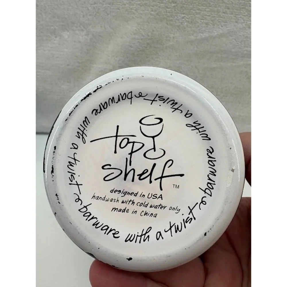 TOP SHELF Pilsner Beer‎ Glass  Handpainted Just Married  Under New Management